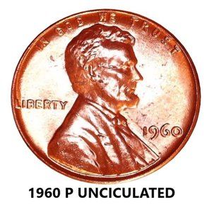 1960 Philadelphia mint Lincoln Memorial cent uncirculated
